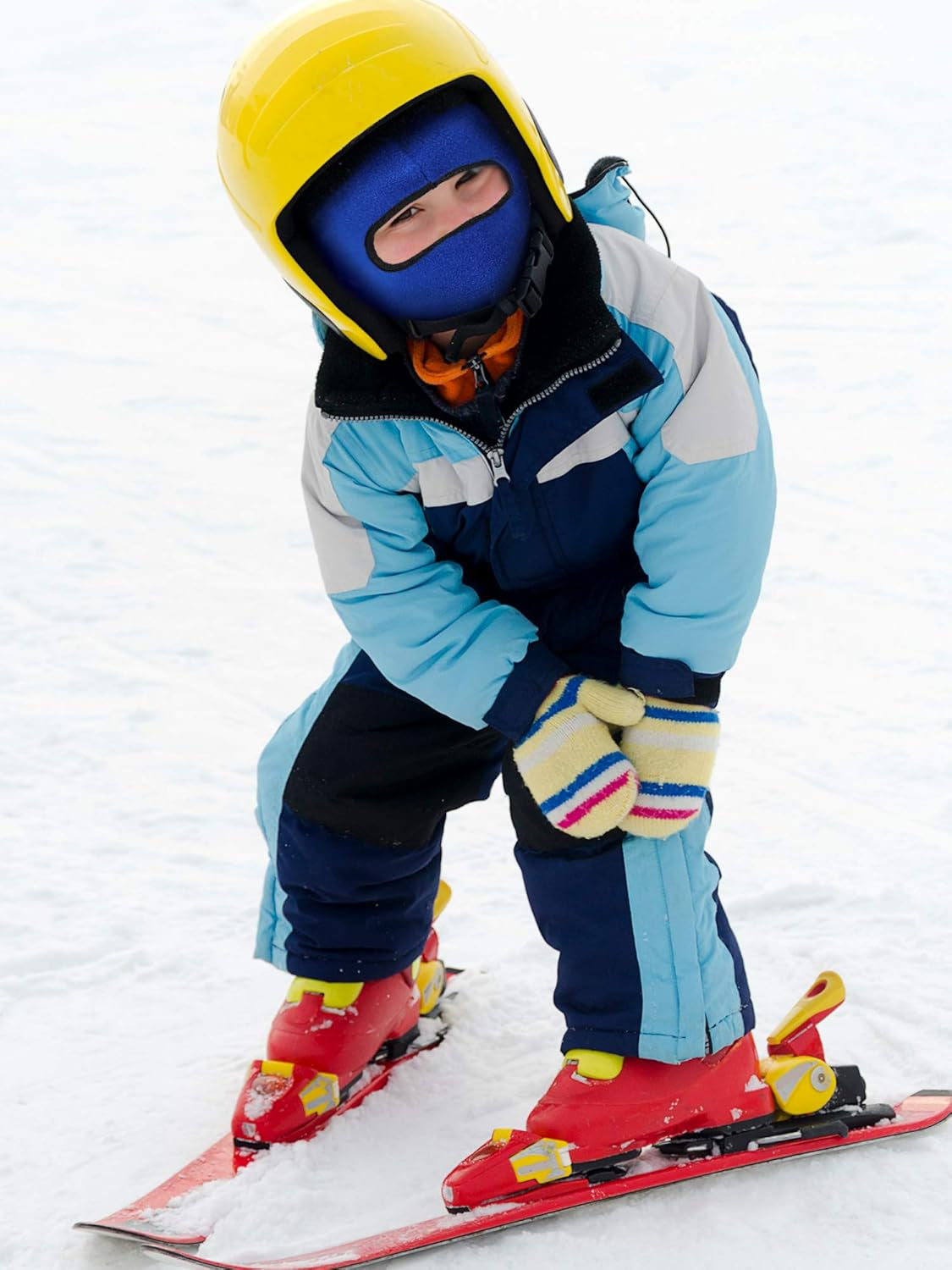 2 Pieces Kid Balaclava Ski Neck Warmers Windproof Ear Muffs Hats Winter Fleece Gaiters for Boy Girls