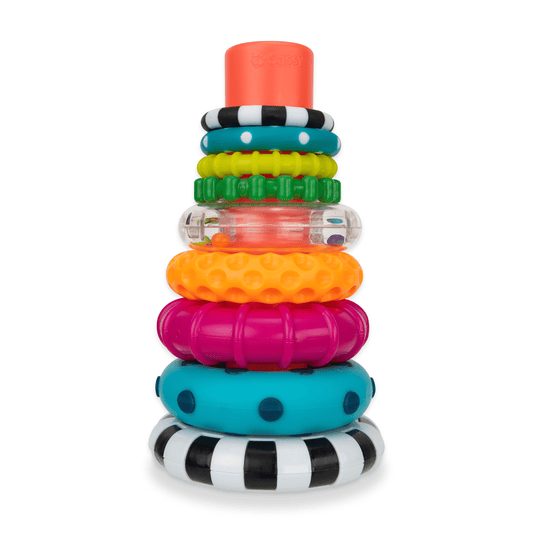 Stacks of Circles Stacking Ring STEM Learning Toy, 9 Piece Set, Ages 6 Months and Up