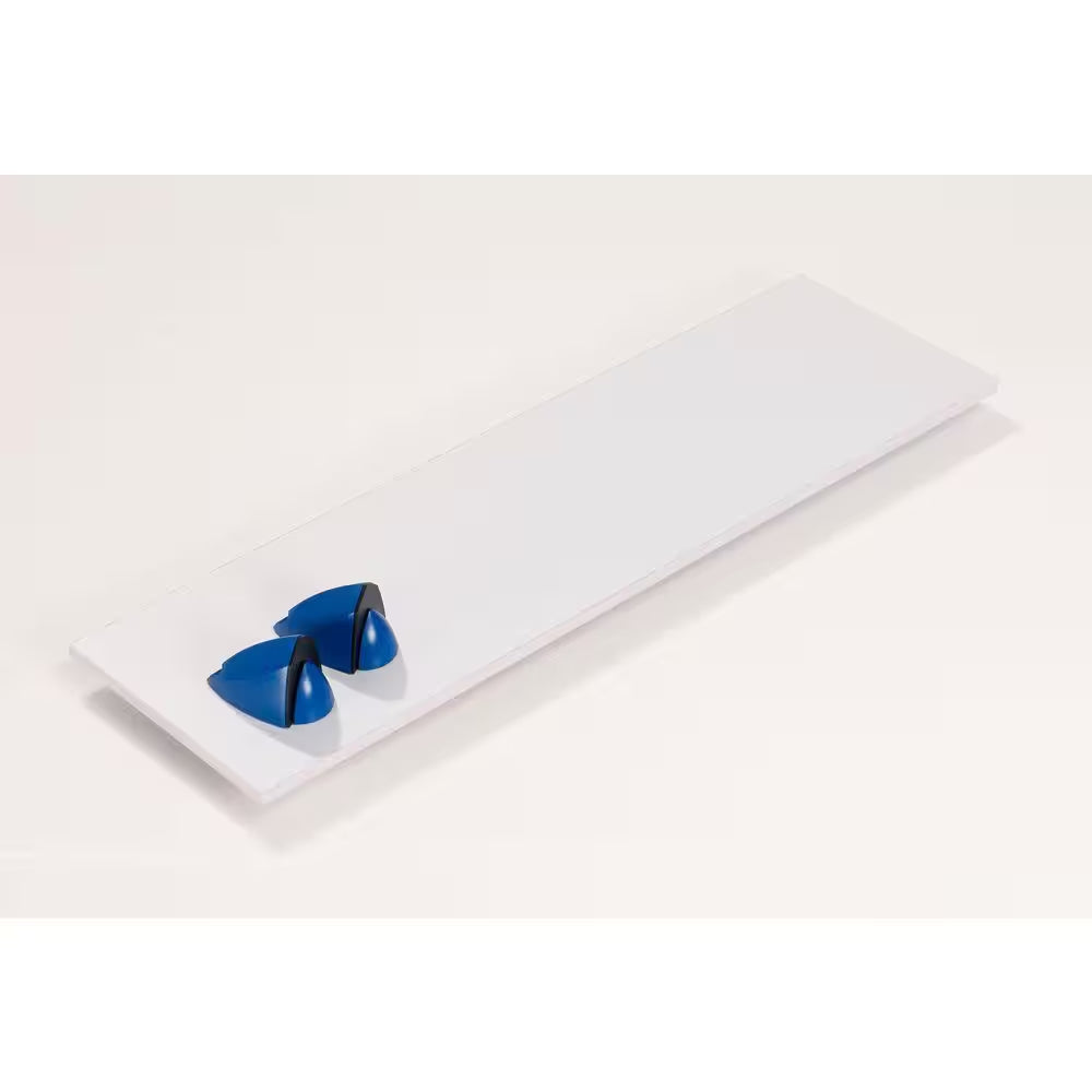23.625 In. W X 7.125 In. D Puzzle White Shelf with Jazzy Red Brackets Decorative Shelf Kit