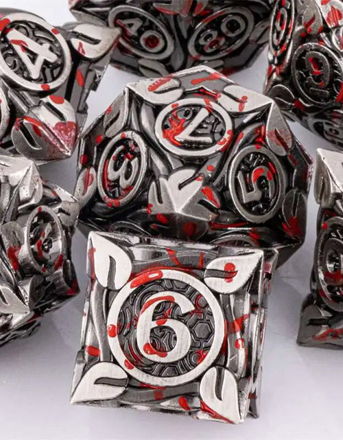 Load image into Gallery viewer, DND Metal Dice Handmade Dnd Dice Dungeons and Dragons Dnd Dice Set, Polyhedral Dice, RPG Dice Dnd Gifts
