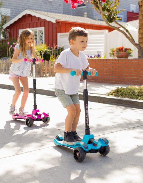 Load image into Gallery viewer, Kids Scooter with Adjustable Height, Toddler Scooter with Widened Flash Wheels, Scooter for Kids Age 3-8 Years Old, Lean to Steer
