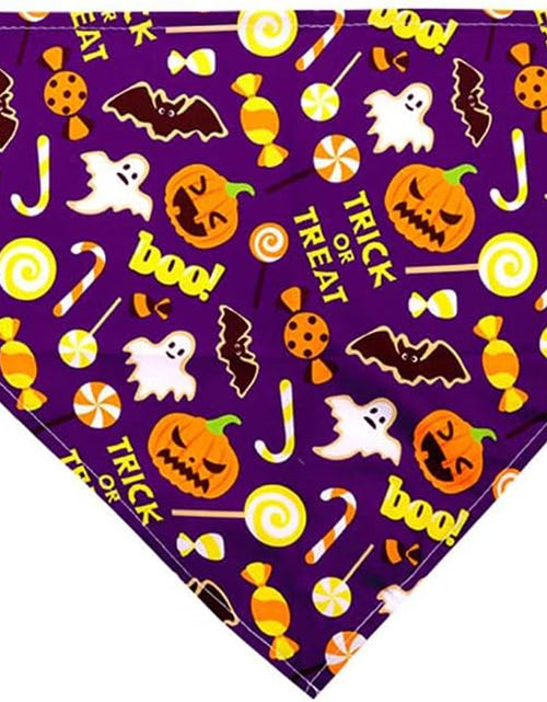 Load image into Gallery viewer, Dog Bandanas for Halloween,6Pcs Pet Triangle Bibs Scarf Autumn Cute Dog Bandanas Pumpkin Bat Spider Pet Scarf Accessories for Small Dogs Cats Pets(Random Color)
