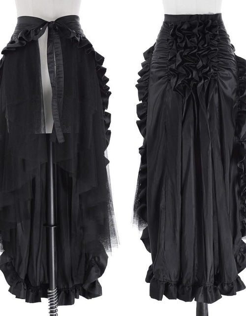 Load image into Gallery viewer, Women&#39;S Steampunk Gothic Wrap Skirt Victorian Ruffles Pirate Skirt
