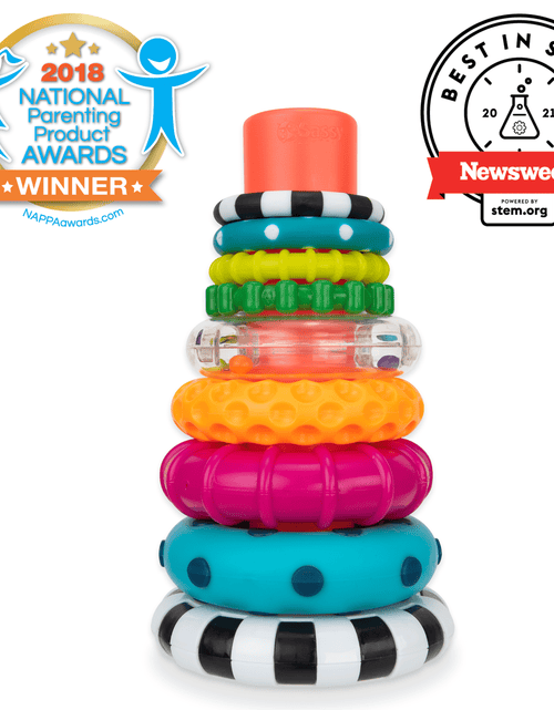 Load image into Gallery viewer, Stacks of Circles Stacking Ring STEM Learning Toy, 9 Piece Set, Ages 6 Months and Up
