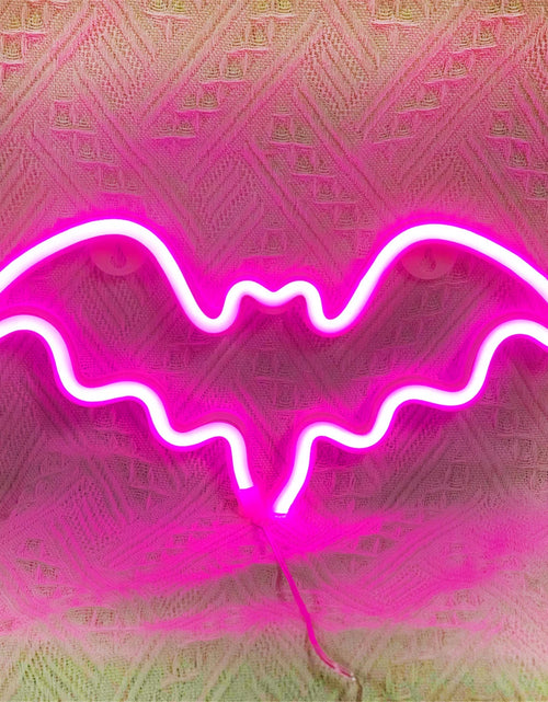 Load image into Gallery viewer, Neon Bat Shaped Wall Hanging Lamp Halloween Bedroom Home Party Bar Decoration Halloween Decorations
