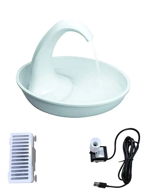 Load image into Gallery viewer, New Automatic Swan Shaped Pet Cat Dog Water Dispenser Feeding Water Flowing Fountain Cat Drinking Bowl Electric Water Dispenser
