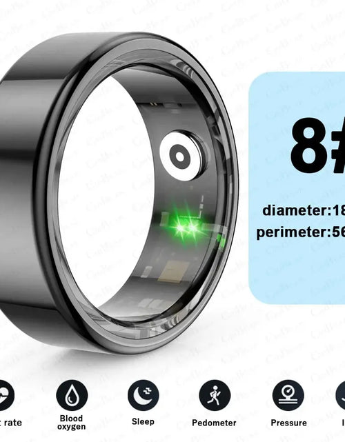 Load image into Gallery viewer, 5ATM Waterproof Smart Ring for Men Women Health Monitoring 100+ Sport Modes Fitness Tracking Waterproof Sport Ring Smart 2024New
