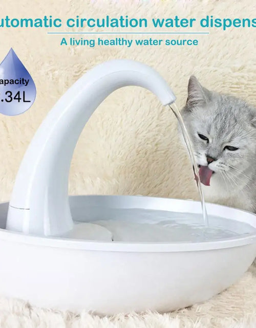 Load image into Gallery viewer, New Automatic Swan Shaped Pet Cat Dog Water Dispenser Feeding Water Flowing Fountain Cat Drinking Bowl Electric Water Dispenser
