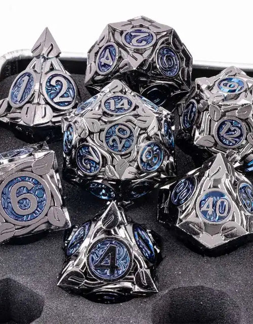 Load image into Gallery viewer, DND Metal Dice Handmade Dnd Dice Dungeons and Dragons Dnd Dice Set, Polyhedral Dice, RPG Dice Dnd Gifts
