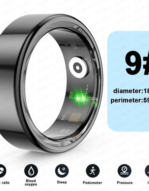 Load image into Gallery viewer, 5ATM Waterproof Smart Ring for Men Women Health Monitoring 100+ Sport Modes Fitness Tracking Waterproof Sport Ring Smart 2024New
