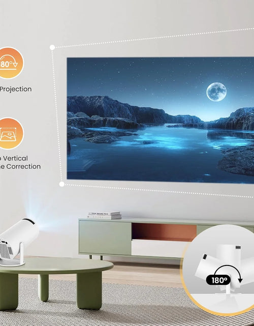 Load image into Gallery viewer, Mini Projector with Wifi and Bluetooth,4K 1080P Supported,Outdoor Movie Projector
