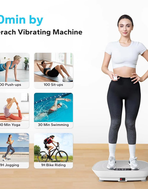 Load image into Gallery viewer, Vibration Plate Exercise Machine,Whole Body Workout Power Vibrate Fitness Platform Vibration Plate for Lymphatic Drainage
