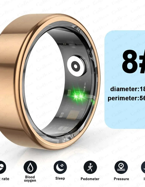 Load image into Gallery viewer, 5ATM Waterproof Smart Ring for Men Women Health Monitoring 100+ Sport Modes Fitness Tracking Waterproof Sport Ring Smart 2024New
