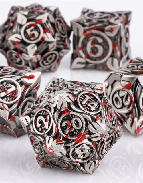 Load image into Gallery viewer, DND Metal Dice Handmade Dnd Dice Dungeons and Dragons Dnd Dice Set, Polyhedral Dice, RPG Dice Dnd Gifts
