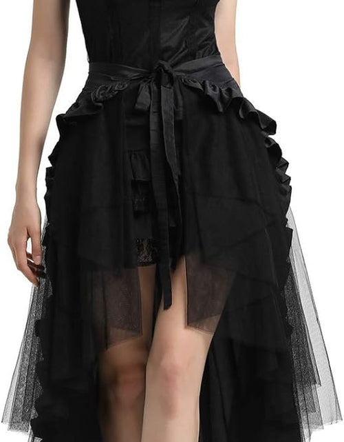 Load image into Gallery viewer, Women&#39;S Steampunk Gothic Wrap Skirt Victorian Ruffles Pirate Skirt
