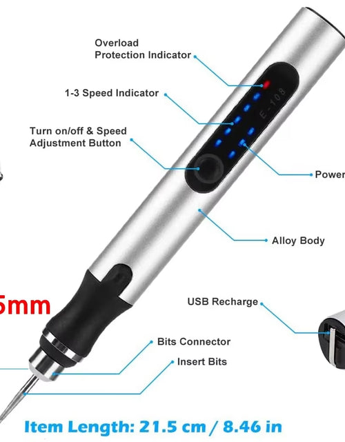 Load image into Gallery viewer, USB Cordless Rotary Tool Kit Woodworking Engraving Pen DIY for Jewelry Metal Glass Mini Wireless Drill
