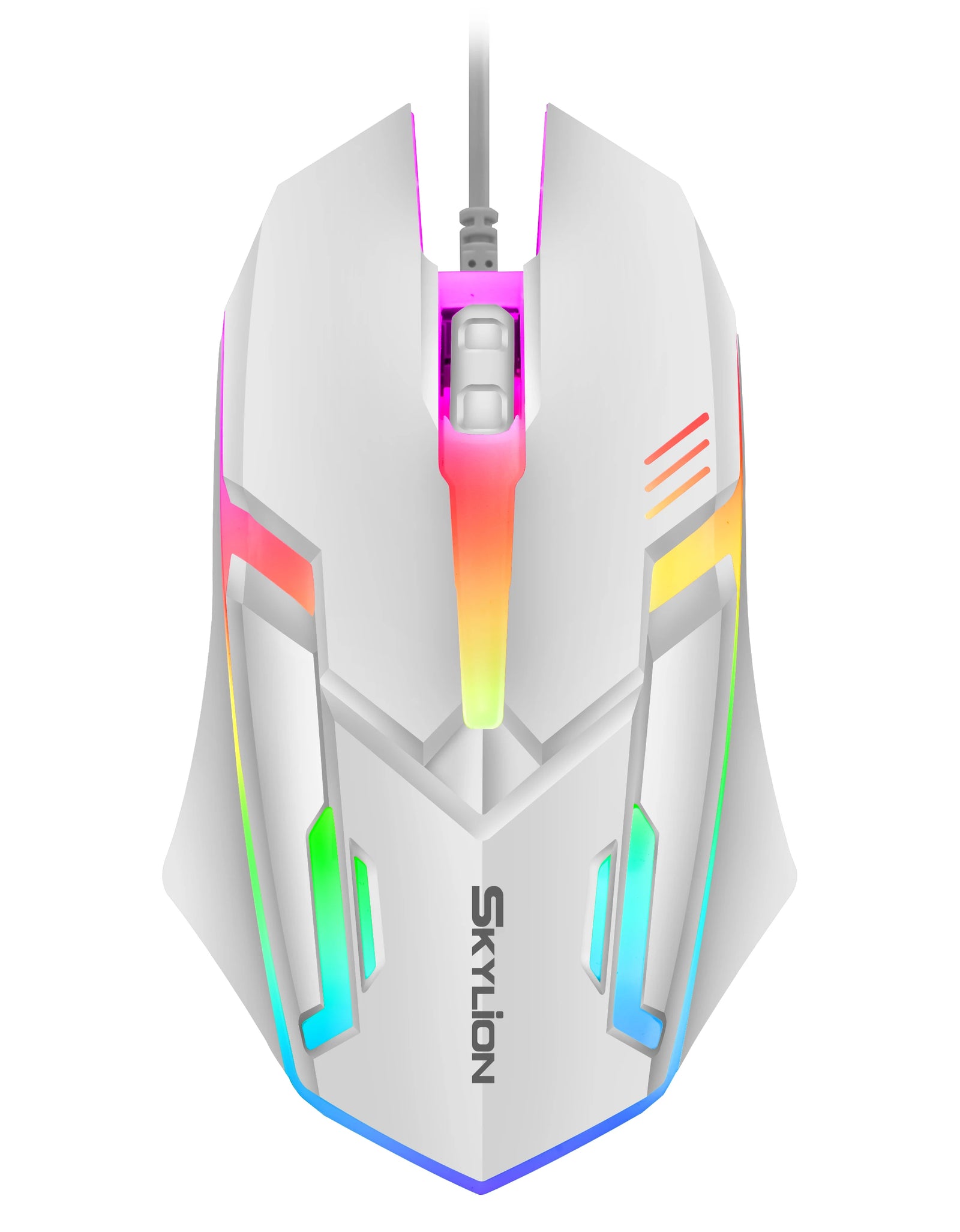 F1 Wired 3 Keys Mouse Colorful Lighting Gaming and Office for Microsoft Windows and Apple IOS System