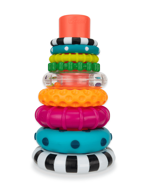 Load image into Gallery viewer, Stacks of Circles Stacking Ring STEM Learning Toy, 9 Piece Set, Ages 6 Months and Up
