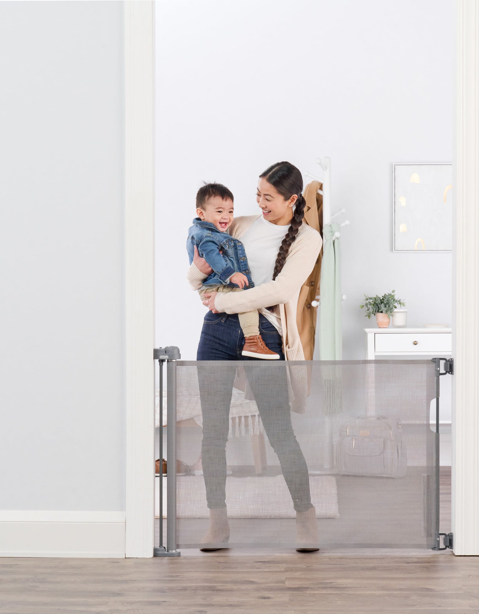 Retractable Baby Gate, Expands up to 50" Wide, Includes Wall Mounts