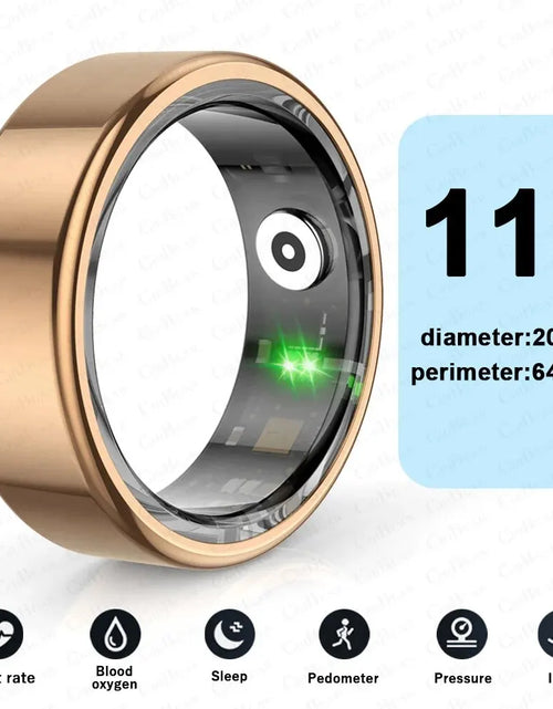 Load image into Gallery viewer, 5ATM Waterproof Smart Ring for Men Women Health Monitoring 100+ Sport Modes Fitness Tracking Waterproof Sport Ring Smart 2024New
