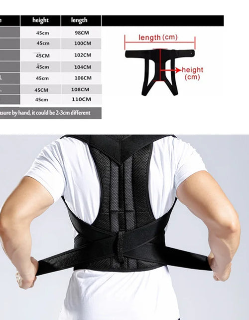 Load image into Gallery viewer, Adjustable Posture Corrector Back Support Shoulder Back Brace Posture Correction Spine Posture Corrector Postural Fixer Tape
