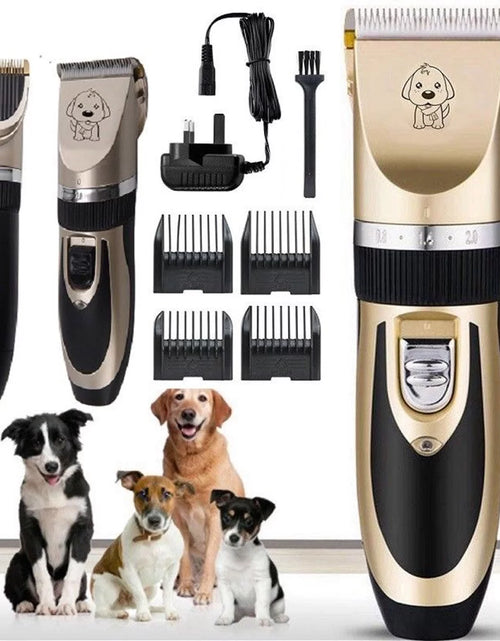 Load image into Gallery viewer, Electric Pet Hair Cutting Professional Mute Cordless Pet Grooming Kit Electric Pet Cat Dog Hair Cutting Clipper Trimmer Shaver Grooming Kit Set
