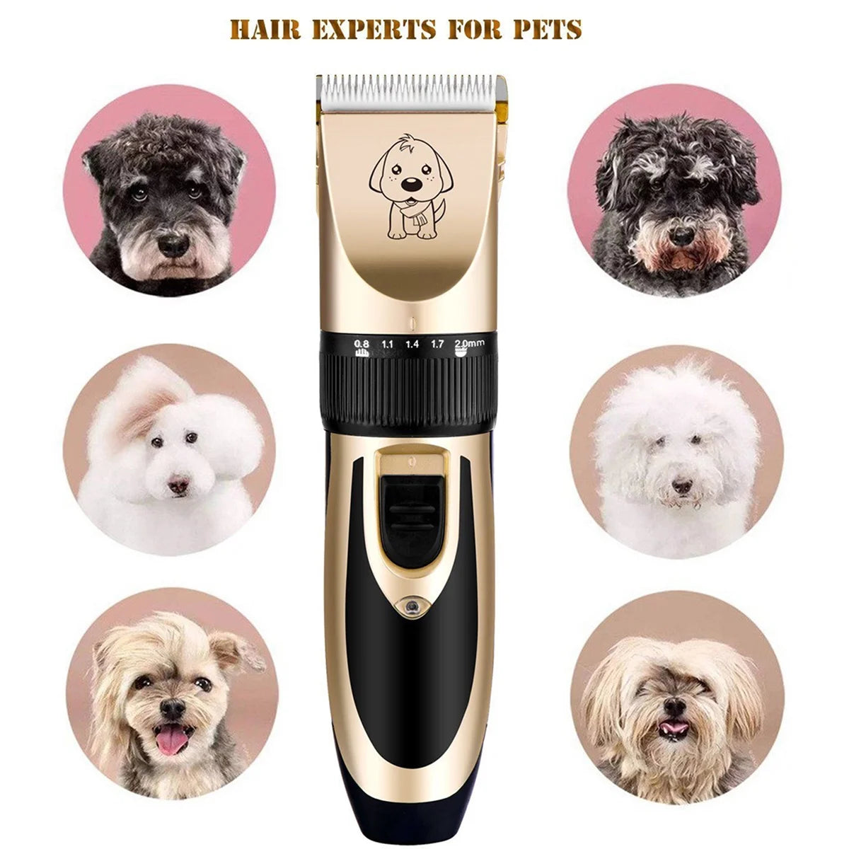 Electric Pet Hair Cutting Professional Mute Cordless Pet Grooming Kit Electric Pet Cat Dog Hair Cutting Clipper Trimmer Shaver Grooming Kit Set