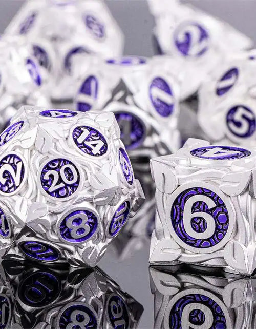 Load image into Gallery viewer, DND Metal Dice Handmade Dnd Dice Dungeons and Dragons Dnd Dice Set, Polyhedral Dice, RPG Dice Dnd Gifts
