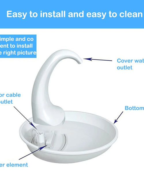 Load image into Gallery viewer, New Automatic Swan Shaped Pet Cat Dog Water Dispenser Feeding Water Flowing Fountain Cat Drinking Bowl Electric Water Dispenser
