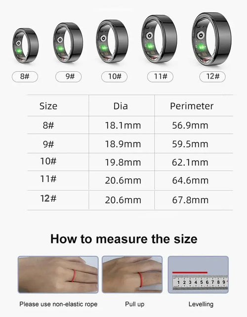 Load image into Gallery viewer, 5ATM Waterproof Smart Ring for Men Women Health Monitoring 100+ Sport Modes Fitness Tracking Waterproof Sport Ring Smart 2024New
