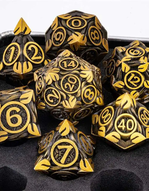 Load image into Gallery viewer, DND Metal Dice Handmade Dnd Dice Dungeons and Dragons Dnd Dice Set, Polyhedral Dice, RPG Dice Dnd Gifts
