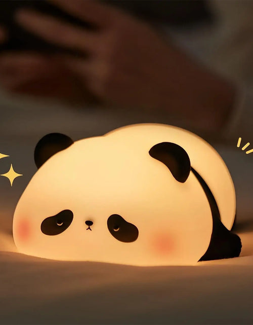 Load image into Gallery viewer, LED Night Lights Cute Sheep Panda Rabbit Silicone Lamp USB Rechargeable Timing Bedside Decor Kids Baby Nightlight Birthday Gift
