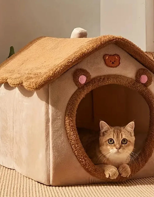 Load image into Gallery viewer, Foldable Pet House Removable Washable Cat House Puppy Cave Sofa Pet Bed House for Extra Small Dogs and Small and Medium Cats
