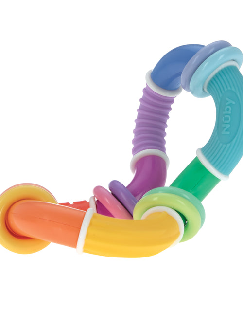 Load image into Gallery viewer, Twist-A-Ring Rattle Teether Toy for Babies, Multicolor
